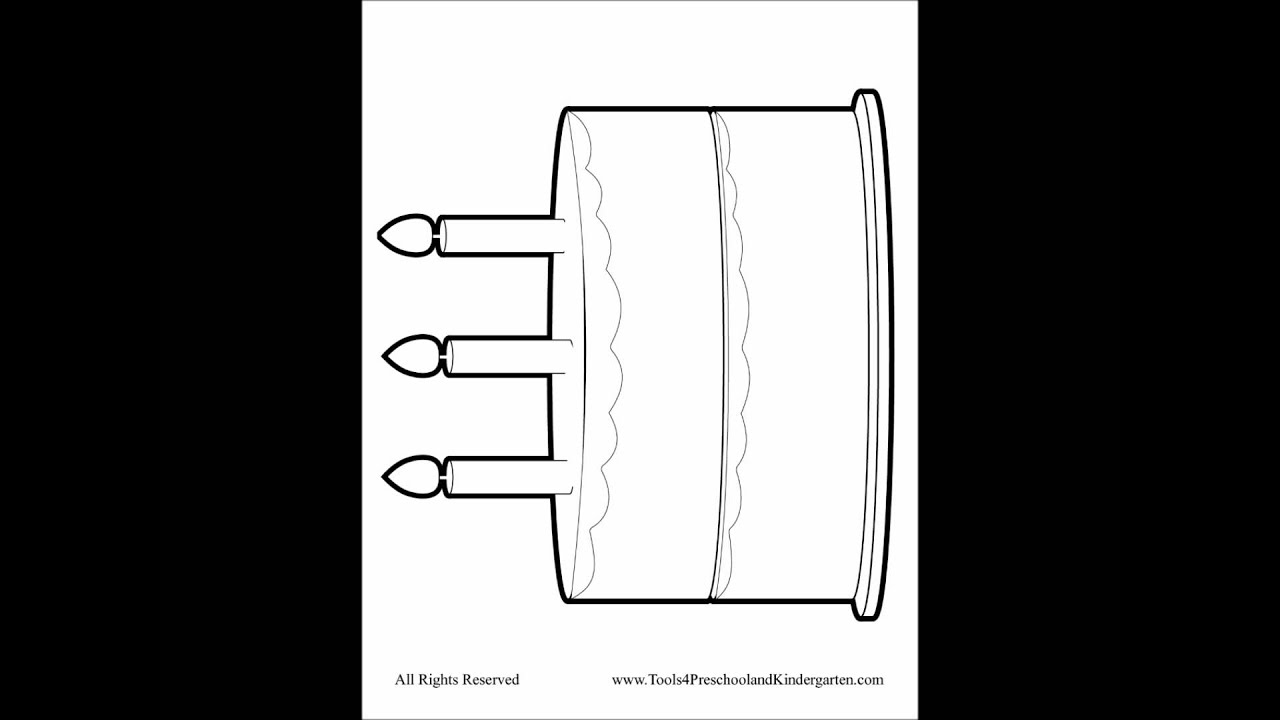 Birthday Cake Template 4