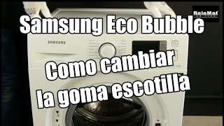 Lavadora Samsung Eco Bubble, como cambiar la goma escotilla. Samsung Eco  Bubble hatch rubber shift - YouTube