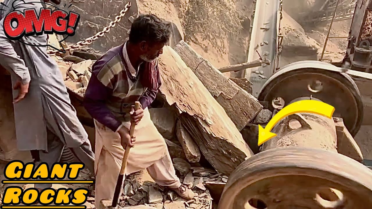 👹STUNT & DRAMA! TWO Workers vs Mega Giant Rock | Insane Crusher Machine Power That Shocks the World!