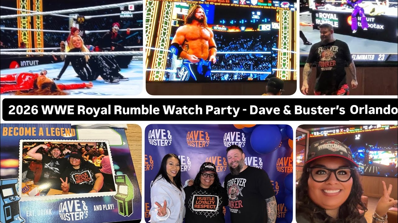 2026 WWE Royal Rumble Watch Party | Dave & Buster’s - Vlog No. 26 