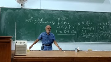 Quantum Mechanics Lecture - 17 Part - 1/2  at DU by Daya Shankar Kulshreshtha