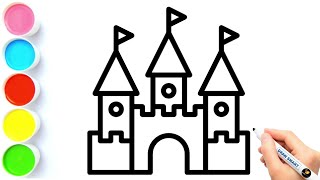 How To Draw A Sand Castle Sand Castle Drawing Easy Sand Castle Drawing Draw Smart