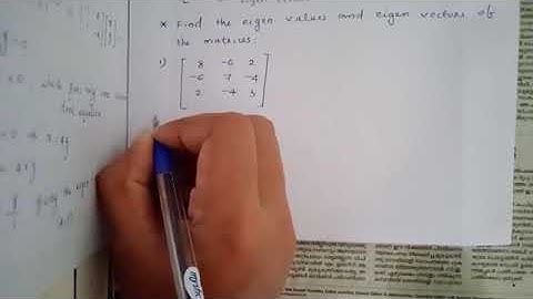 Eigen values and eigen vector - problem