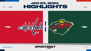 NHL Highlights | Capitals vs. Wild - January 23, 2024