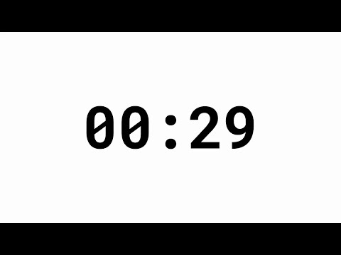 29 Second Countdown Timer -  White Background