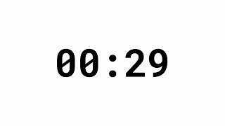 29 Second Countdown Timer -  White Background