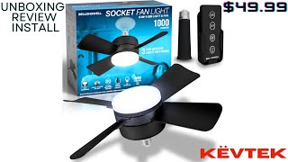 Socket Fan Light Unboxing Review Install