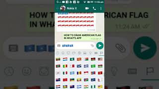 How to draw American flag in What's app screenshot 3