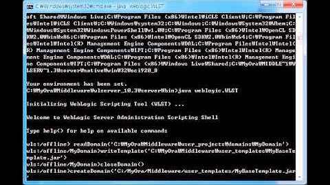 Chapter 3 Creating a WebLogic Domain   with WLST Commands