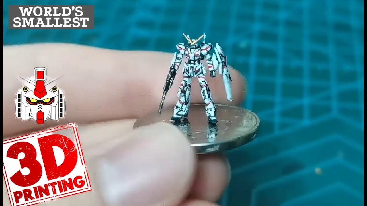 3D super miniature Gundam Unicorn 1/1700 - YouTube