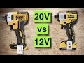 Dewalt Impact Driver head to head: 12V vs 20V