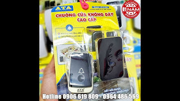 Bộ chuông gọi cửa không dây màu đen ATA AT-919M đa năng chống nước khoảng cách xa lắp ngoài trời