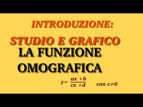 La FUNZIONE OMOGRAFICA (parte 1): il grafico e le sue proprietà.