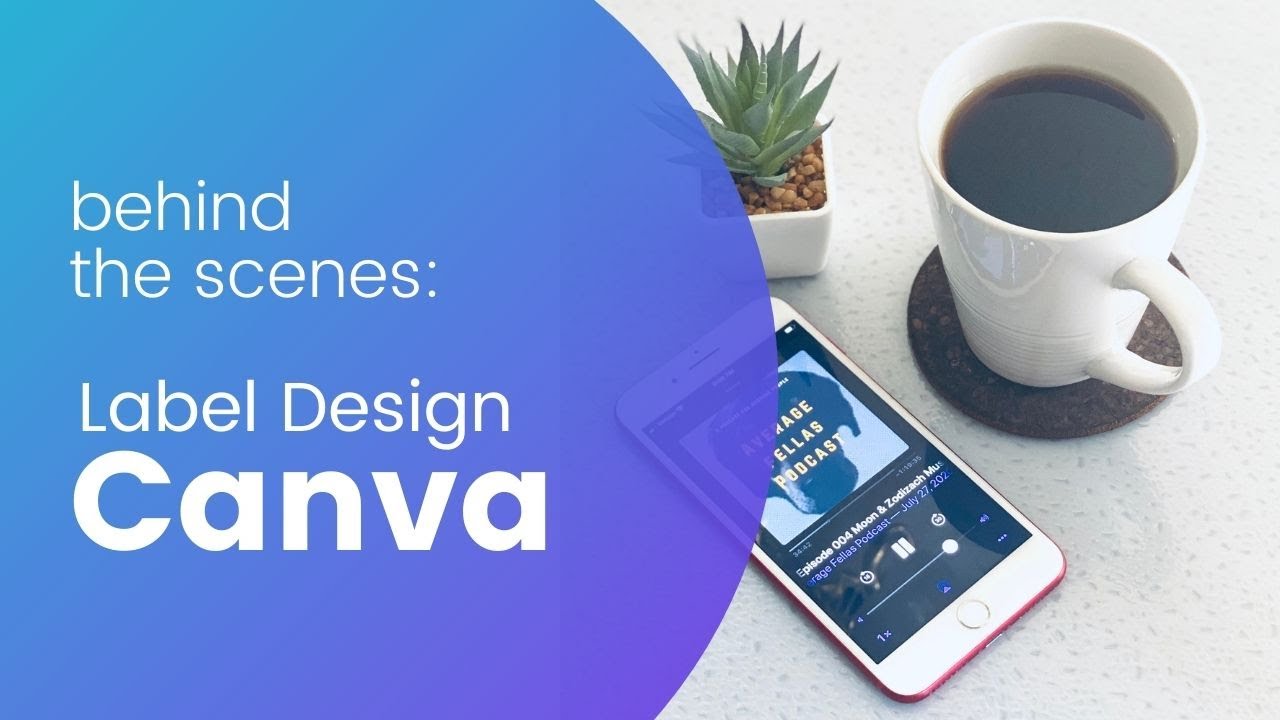 Average Fellas Podcast Coffee Label Design With Canva 