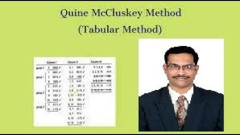 Quine-McCluskey(QM) Minimization Technique (Tabular Method)