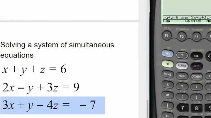 Solving Systems of Simultaneous Equations on TI 89 Titanium Calculator