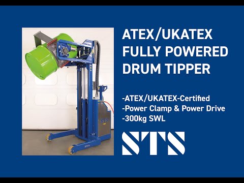 ATEX Pneumatic Hydraulic Fully Powered Drum Tipper W/Power Clamp & Power Drive (STP05-RRH01-Ex)