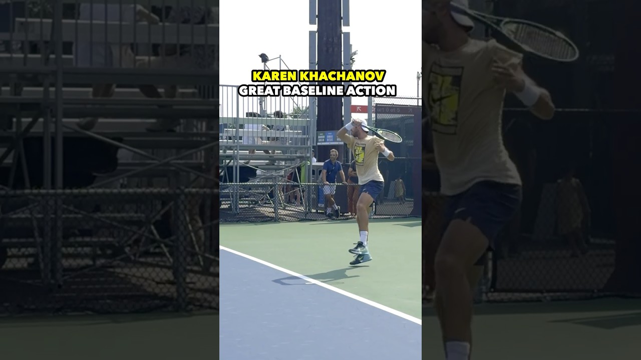 KAREN KHACHANOV GREAT BASELINE ACTION 