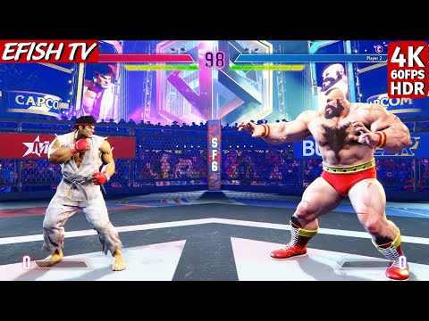 Ryu vs Zangief (Hardest AI) - Street Fighter 6