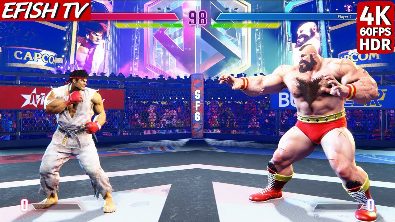 Ryu vs Zangief (Hardest AI) - Street Fighter 6