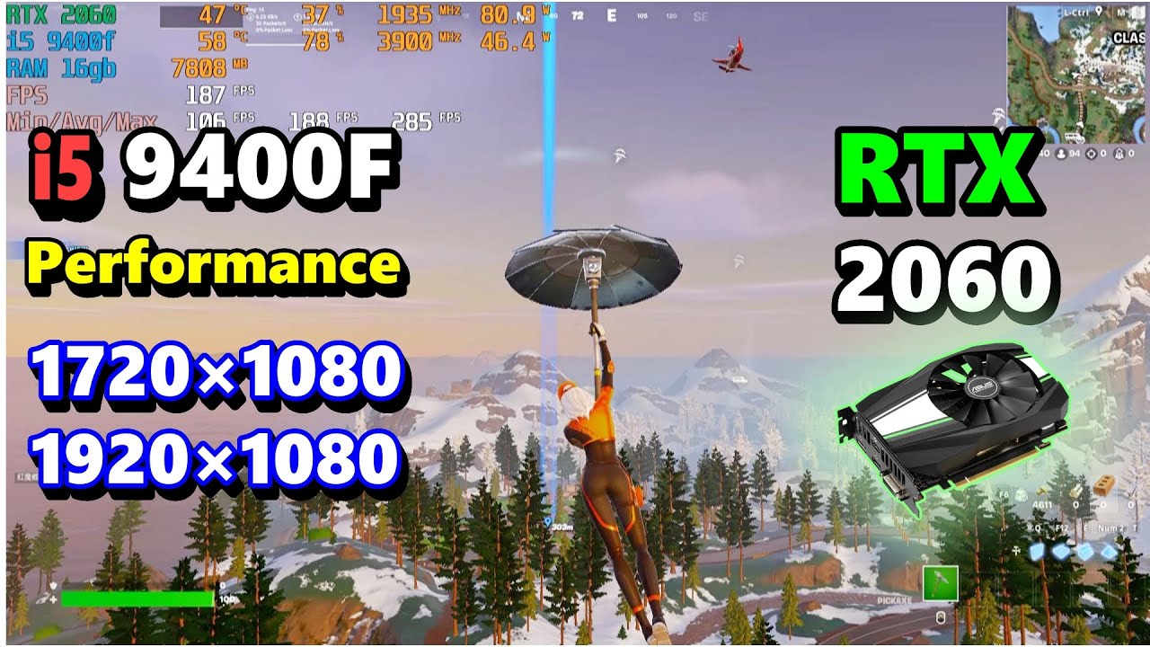 RTX2060×CORE i5 9400F/fortnite/C5S1/1920×1080 1720×1080