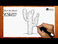 How to draw a cactus step by step