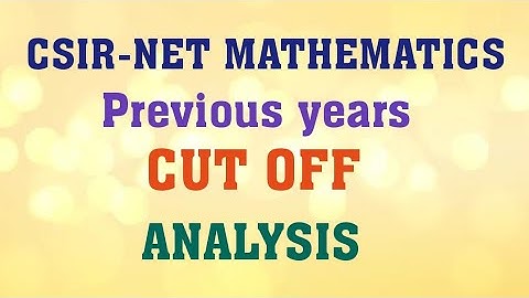 CSIR-NET MATHEMATICS IN TAMIL-PREVIOUS YEARS CUT OFF ANALYSIS -2015-2017 #csirnetmaths #csirnet #net