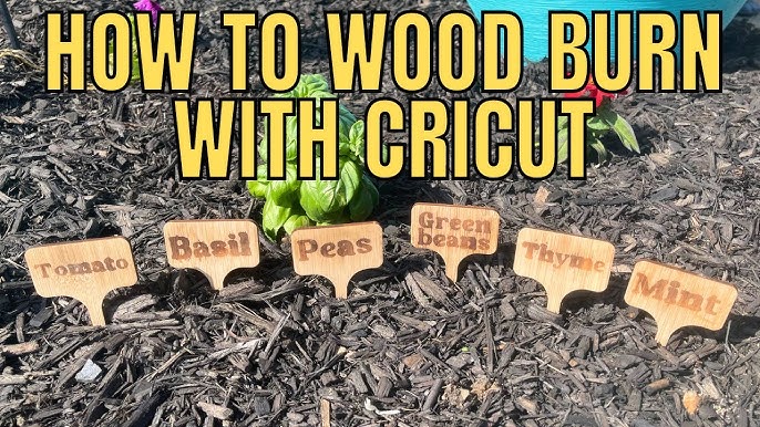 DIY Wood Burned Plant Markers - Sweet Pea