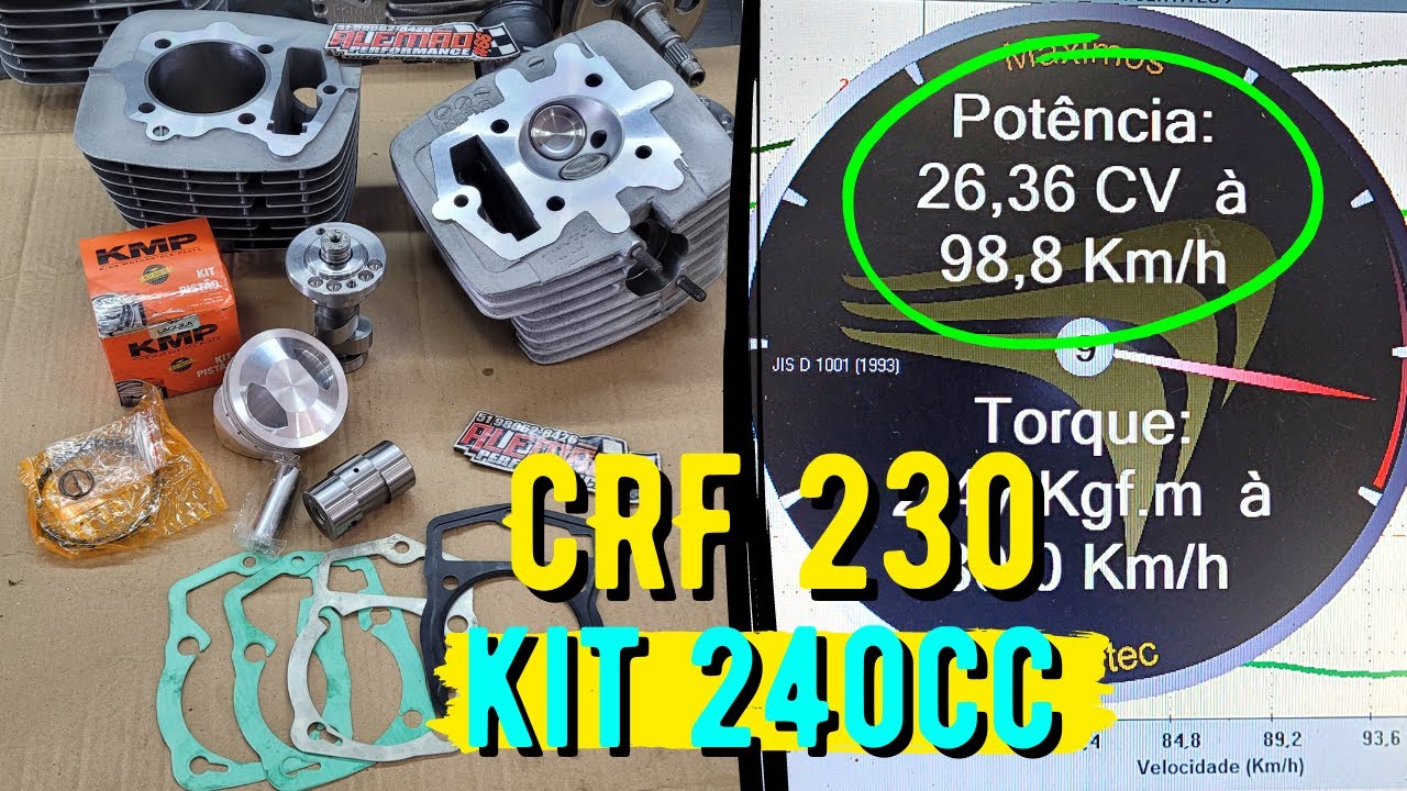CRF 230 preparada COM KIT 240cc - RESULTADO INCRÍVEL COM PREPARAÇÃO BÁSICA!