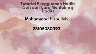 Tutorial penggunaan Aplikasi Hadits Soft dan Mentakhrij Hadits screenshot 5