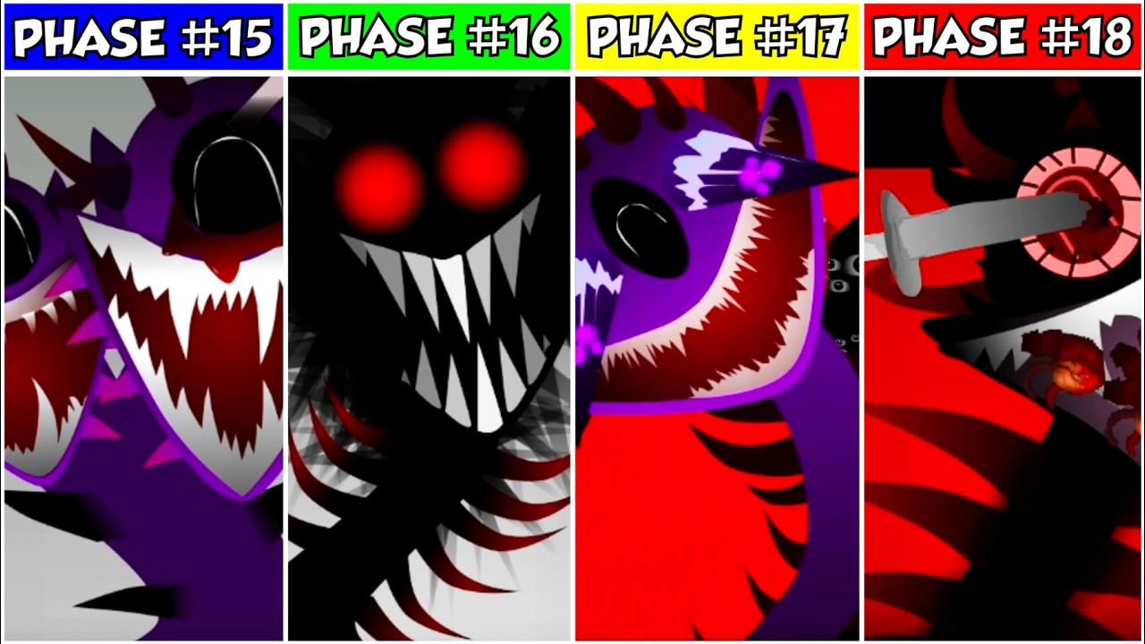 Incredibox Sprunki Phase 15 vs 16 vs 17 vs 18