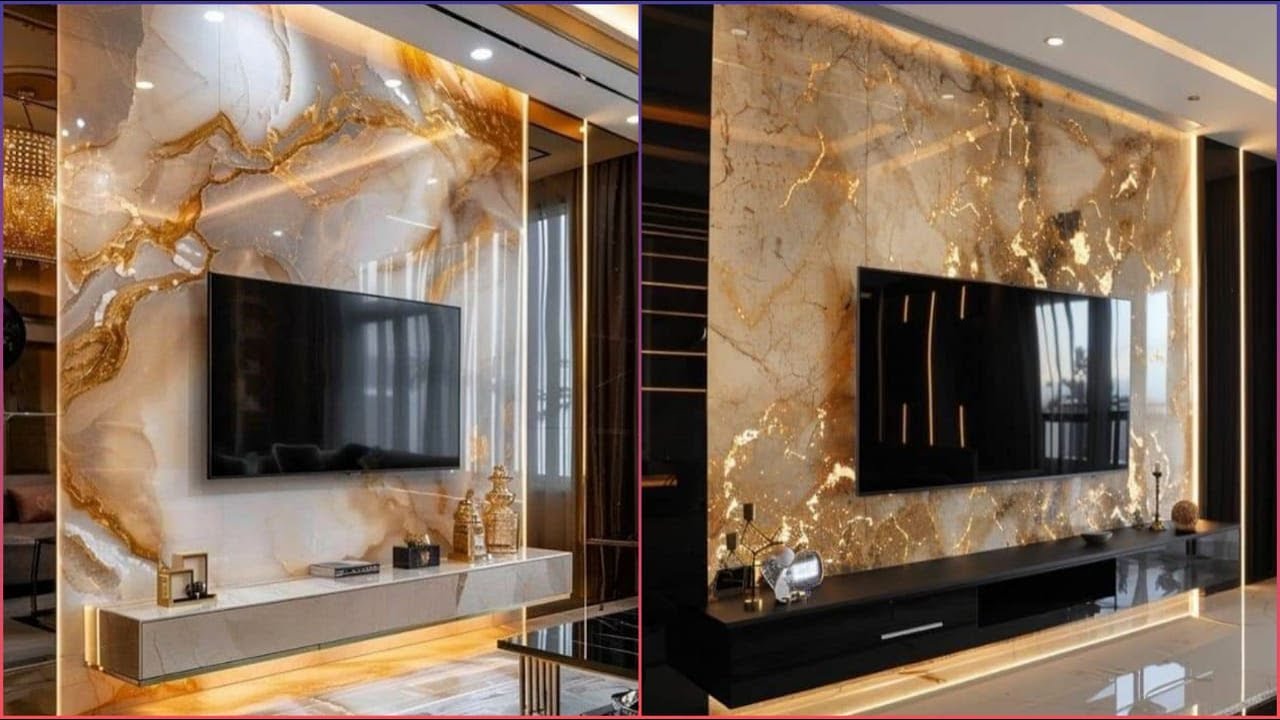200 идей дизайна стены под телевизор в роскошной гостиной. Дизайн тумбы под телевизор 2025 года |...