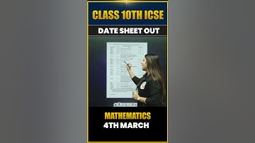 ICSE Class 10 DateSheet Out Now !! #ICSE #ICSEClass10 #ICSEDatesheetOut #PW