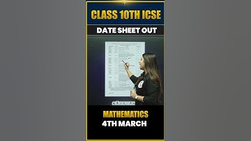 ICSE Class 10 DateSheet Out Now !! #ICSE #ICSEClass10 #ICSEDatesheetOut #PW