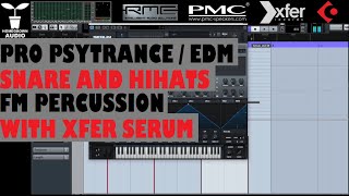 PRO PSYTRANCE / EDM: Snare Hihat FM Percussion Synthesis in 15 minutes with XFER SERUM