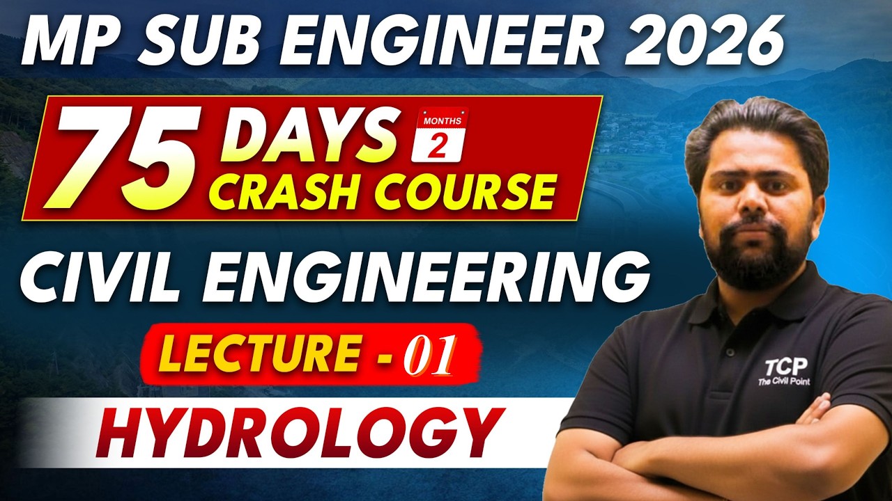 MP Sub Engineer 2026 | Hydrology Full Crash Course | 75 Days Strategy | Civil Engineering