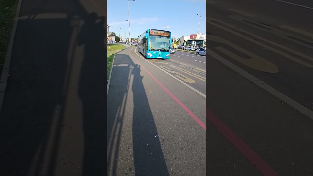 ZET Bus Mercedes-Benz c2g solo, gbr 428, linija 120 (Prečko-Črnomerec) dolazi na stanicu