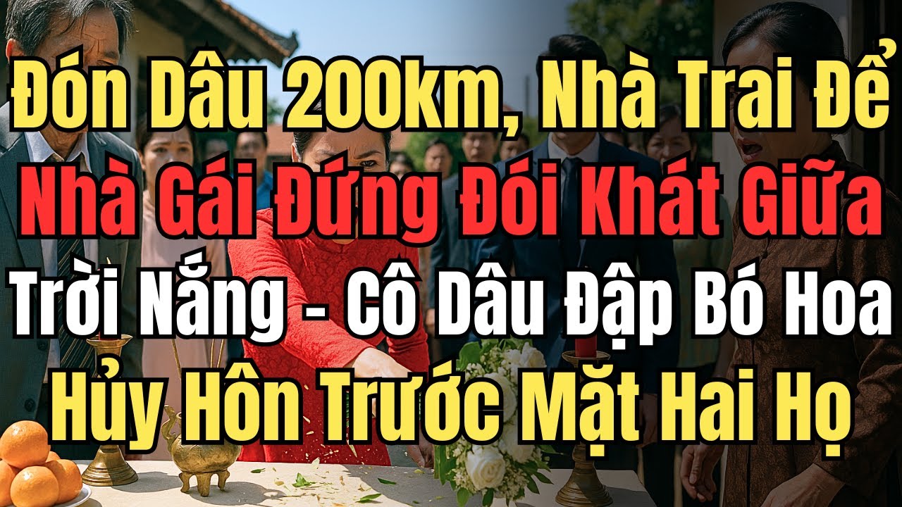 Đón Dâu 200km, Nhà Trai Để Nhà Gái Đứng Đói Khát Giữa Trời Nắng - Cô Dâu Đập Bó Hoa Vào, Hủy Hôn