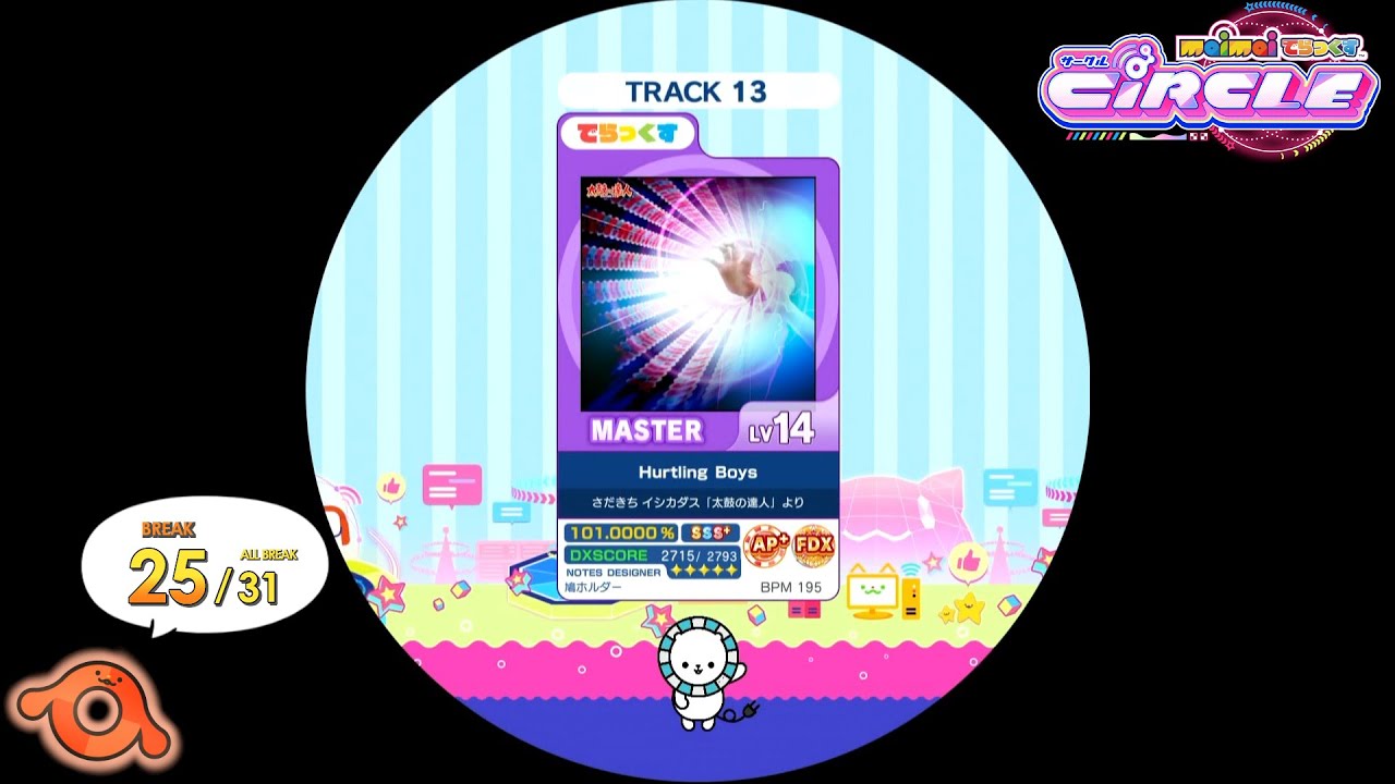 【maimai外部出力】Hurtling Boys MASTER 理論値AP