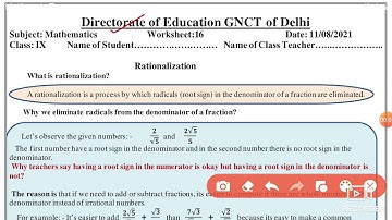 Mathematics Worksheet 16 Class 9(11/8/21)English Medium/Worksheet 16 Maths Class 9/Worksheet Maths16