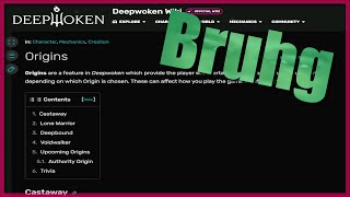 THE BIG ORIGINS ISSUE【Deepwoken】