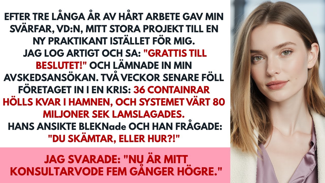 Min svärfar gav mitt projekt till en praktikant – min avskedsansökan fick företaget att falla.