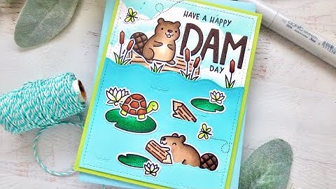 Copic colored scene card with Christy