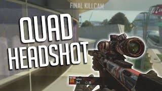 QUAD HEADSHOT FEED! Live BO2 FFA