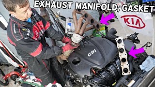 EXHAUST MANIFOLD REMOVAL, EXHAUST MANIFOLD GASKET REPLACEMENT KIA SORENTO, KIA OPTIMA