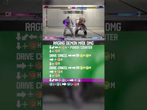 RAGING DEMON MAX DMG #sf6