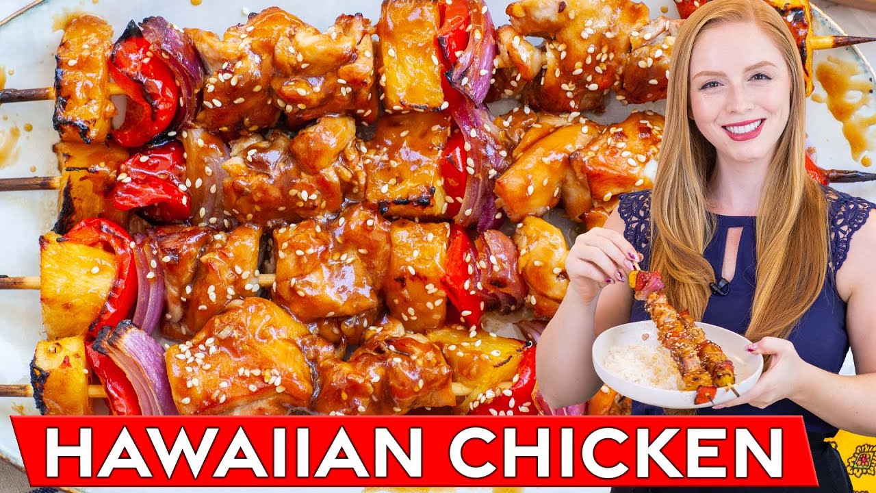 Grilled Hawaiian Teriyaki Chicken Skewers