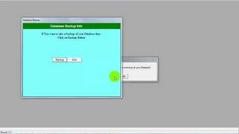 Oracle Forms 6i Database Backup
