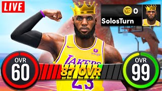 60 to 99 OVR COMP STAGE DEBUT (NO MONEY SPENT) LEBRON JAMES 87\/99 OVR - BEST 87 OVERALL IN NBA 2K24!