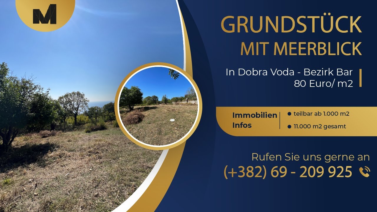 Immo Monte - Grundstück in Dobra Voda - DV61